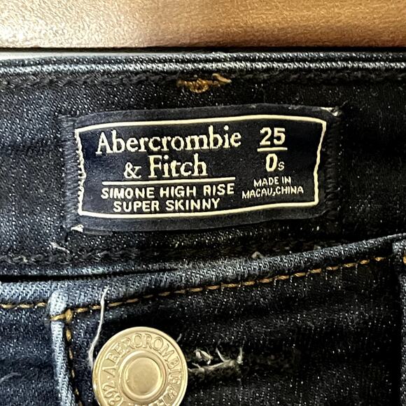 Abercrombie and Fitch Womens Simone High Rise Skinny Jeans Size 25 / O Short - Picture 5 of 6